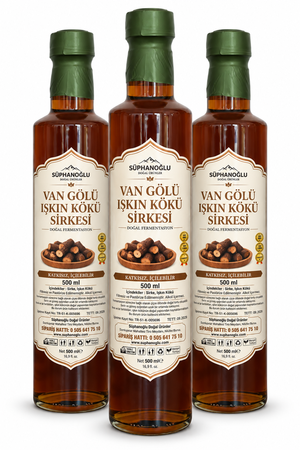 Van Gölü Işkın Kökü Sirkesi - 3 Adet - Süphanoğlu